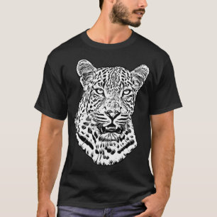 T-shirt Snow Leopard Abstrait Art original de la jungle