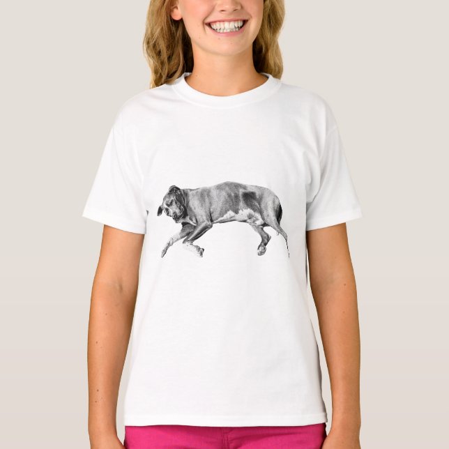 T-shirt Snow-Night Slumber, Gentle Hound (Devant)