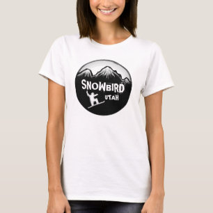 T-shirt Snowbird Utah dames snowboarder tee