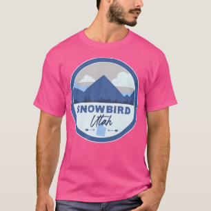T-shirt Snowbird Utah Ut Mountains Badge Randonnée Souveni