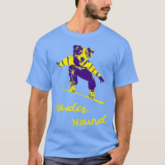 T-shirt Snowboard Chien Poudre Hound Ski