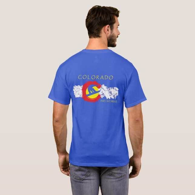 T-shirt Snowboard Colorado Breckenridge (Dos entier)