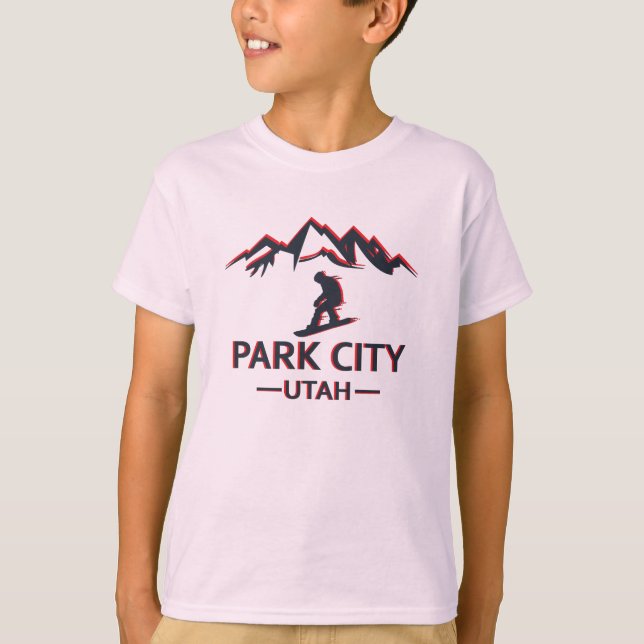 T-shirt snowboard de Park City Utah (Devant)