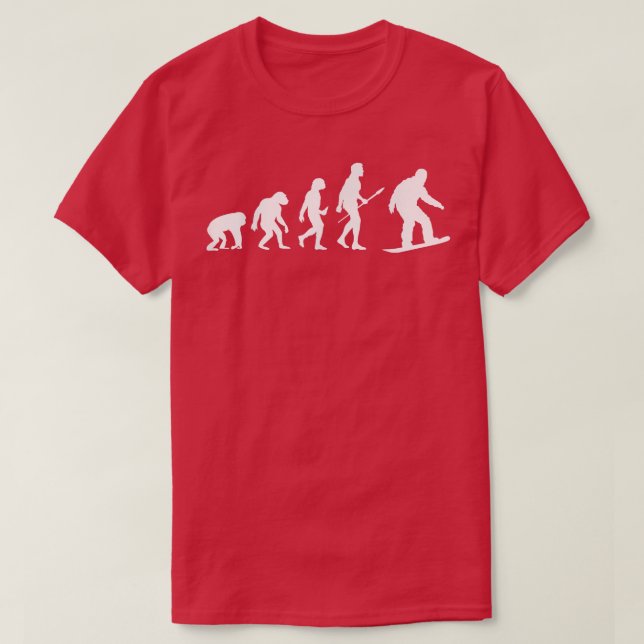 T-shirt Snowboard Evolution amusante Snowboard s Hommes Fe (Design devant)