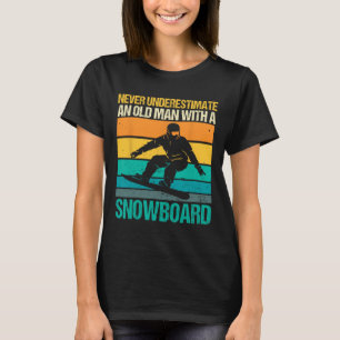 T-shirt Snowboard Granddad Snowboard Hiver Sport Snowboard