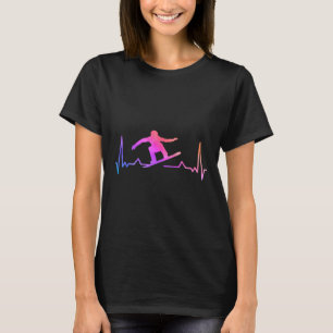 T-shirt Snowboard Heartbeat 80s 90s Retro Winter Snowboard