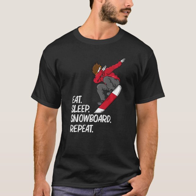 T-shirt Snowboard Hommes Femmes Skier Snowboard Snowboa (Devant)