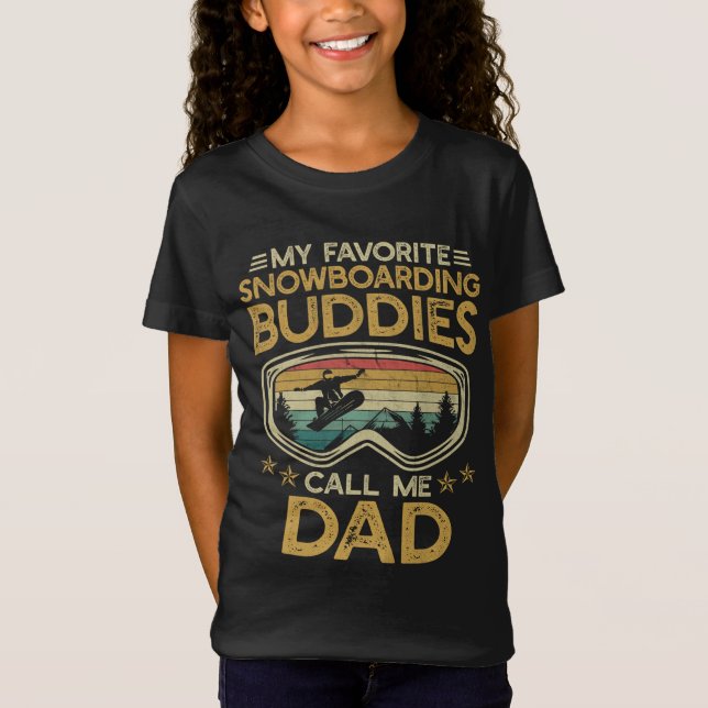 T-Shirt Snowboard My Favoris Snowboard Buddies Call Me (Devant)