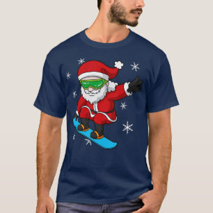 T-shirt Snowboard Noël Père Noël Snowboard Snowboard Snowb