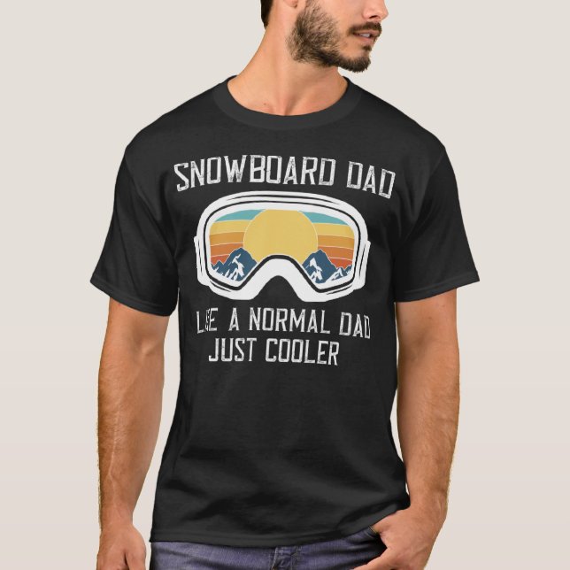 T-shirt Snowboard Papa Comme un papa normal Snowboard Men (Devant)