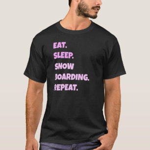 T-shirt Snowboard Png Manger Sleep Sports Répéter Pour Hom