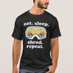 T-shirt Snowboard pour les hommes et les femmes manger Sle