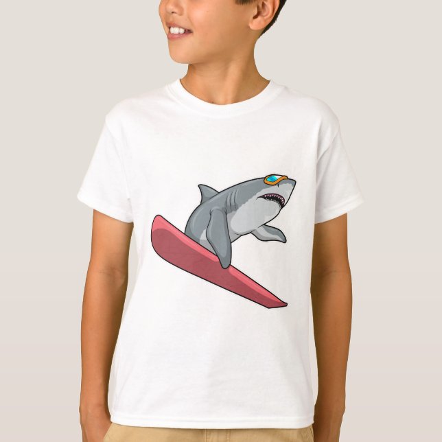 T-shirt Snowboard requin (Devant)