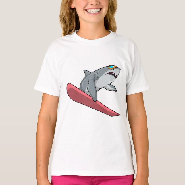 T-shirt Snowboard requin (Devant)