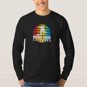 T-shirt Snowboard Retro Sun Snowboardeur Beaver Creek Coul