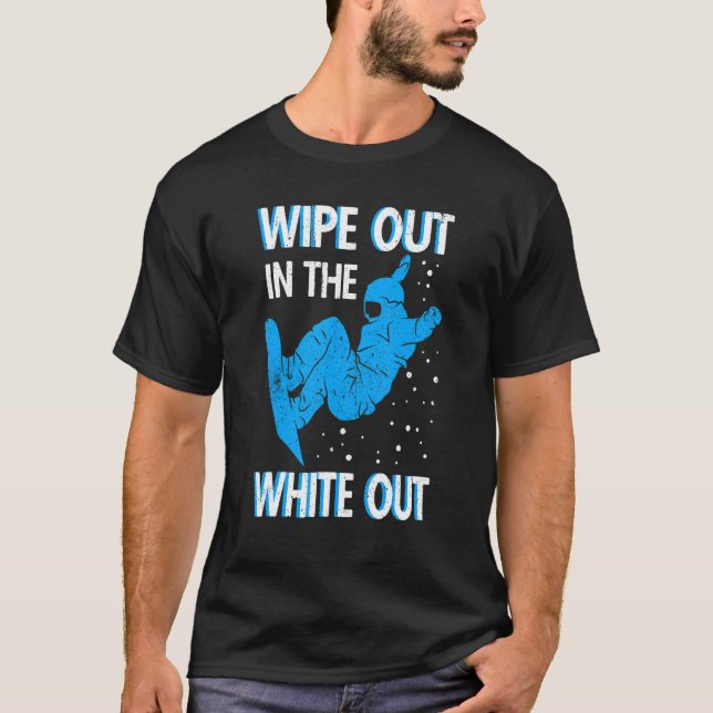 T-shirt Snowboard Se Balader Dans La Station De Ski White  (Devant)