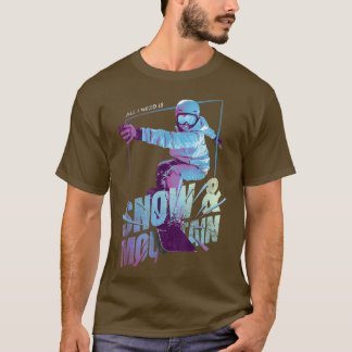 T-shirt Snowboard Snowboard Mountain Graphisme
