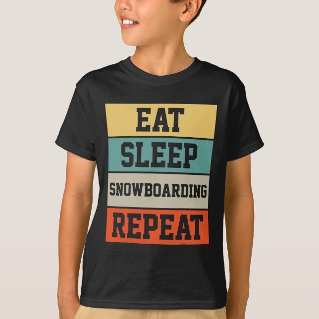T-shirt Snowboard Snowboard Snowboard Retro Cadeau (Devant)