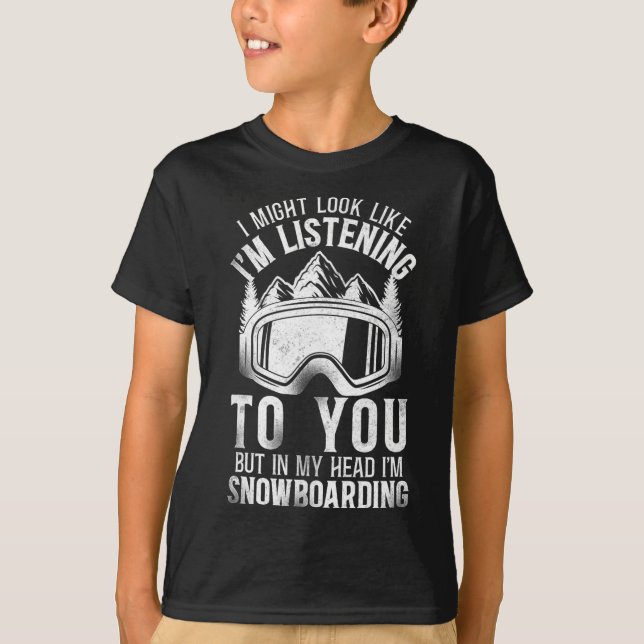 T-shirt Snowboard Snowboard Vintage 1 (Devant)