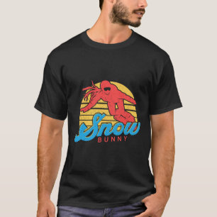 T-shirt Snowboard Snowboard Vintage Retro Bunny Girl