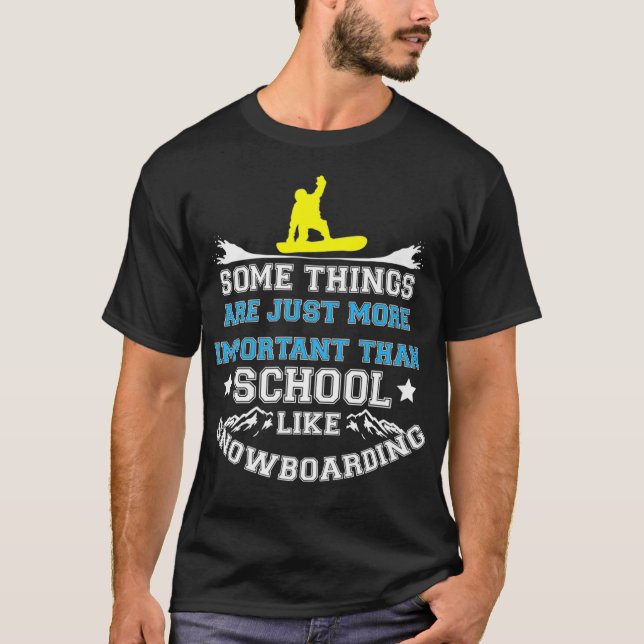T-shirt Snowboard Student Fundy Snowboard Kid Gift (Devant)