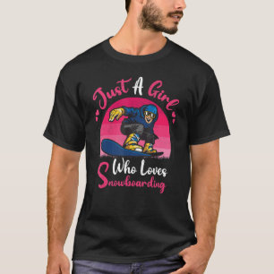 T-shirt Snowboard vintage Juste Une Fille Qui Aime Le Snow