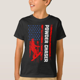 T-shirt Snowboarder en poudre Chaser Drôle Snowboard enfan