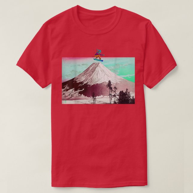 T-shirt Snowboardeur, Art Cool Snowboard, Art Japonais (Design devant)