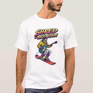 T-shirt Snowboardeur dévalant la montagne