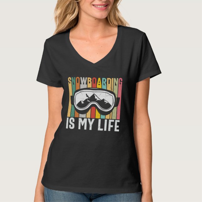 T-shirt Snowboarding Winter Snowboard Snowboarder  1 (Devant)