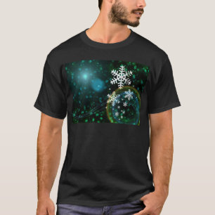 T-shirt Snowflake numérique Nature Hiver Paix Aimer Destin