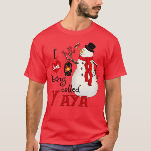 T-shirt Snowflakes vintages Snowman J'Aime Être Appelé Yay