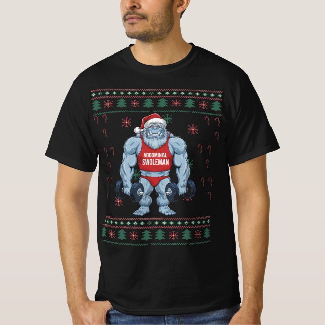 T-shirt Snowman Abdominal Xmas Jumper (Devant)
