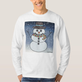 T-shirt Snowman avec BG (blanc) - Chemise à manches longue