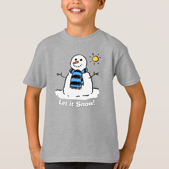 T-shirt Snowman avec message ! (Devant)