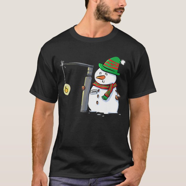 T-shirt Snowman avec Miller 2 Anesthésie Noël (Devant)