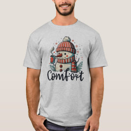 T-shirt Snowman Boire du cacao - Drôle