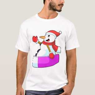 T-shirt Snowman comme Snowboardeur avec Sonowboard.PNG