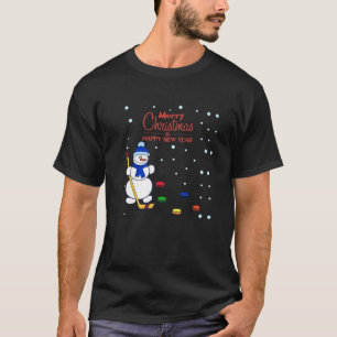 T-shirt Snowman De Hockey Noël Noël Cadeaux Hommes Femme