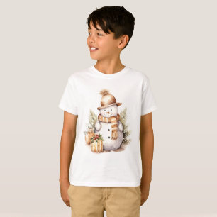 T-shirt Snowman Habillé En Or