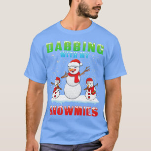 T-shirt Snowman Jouer Golf Dabbing Avec Neige Joyeux C