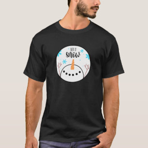 T-shirt Snowman mignon Laisser La Neige Graphique