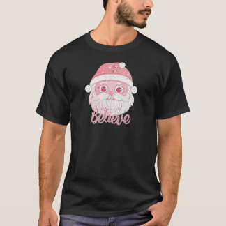T-shirt Snowman rose doux pour les vacances