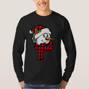 T-shirt Snowman rouge face Xmas