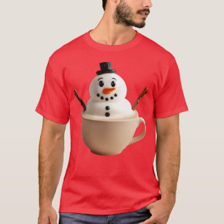 T-shirt Snowman Snow Winter Cappuccino Snowpuccino funny