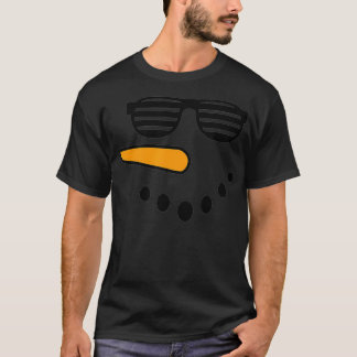 T-shirt Snowman Visage Carotte Nez Eyelashes Glasse pour l