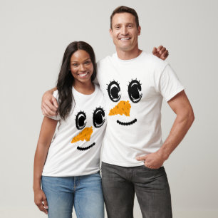 T-shirt Snowman Visage ; Correspondance cadeau de famille