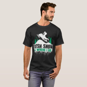 T-shirt Snowmobile frais de neige