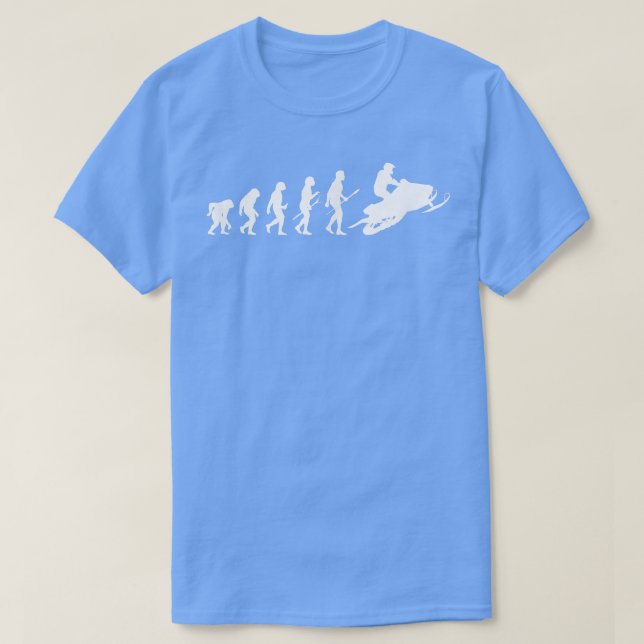 T-shirt Snowmobile Snowmobiler Human Evolution Snowmobilin (Design devant)
