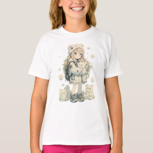 T-shirt Snuggle Pup Kawaii bear girl